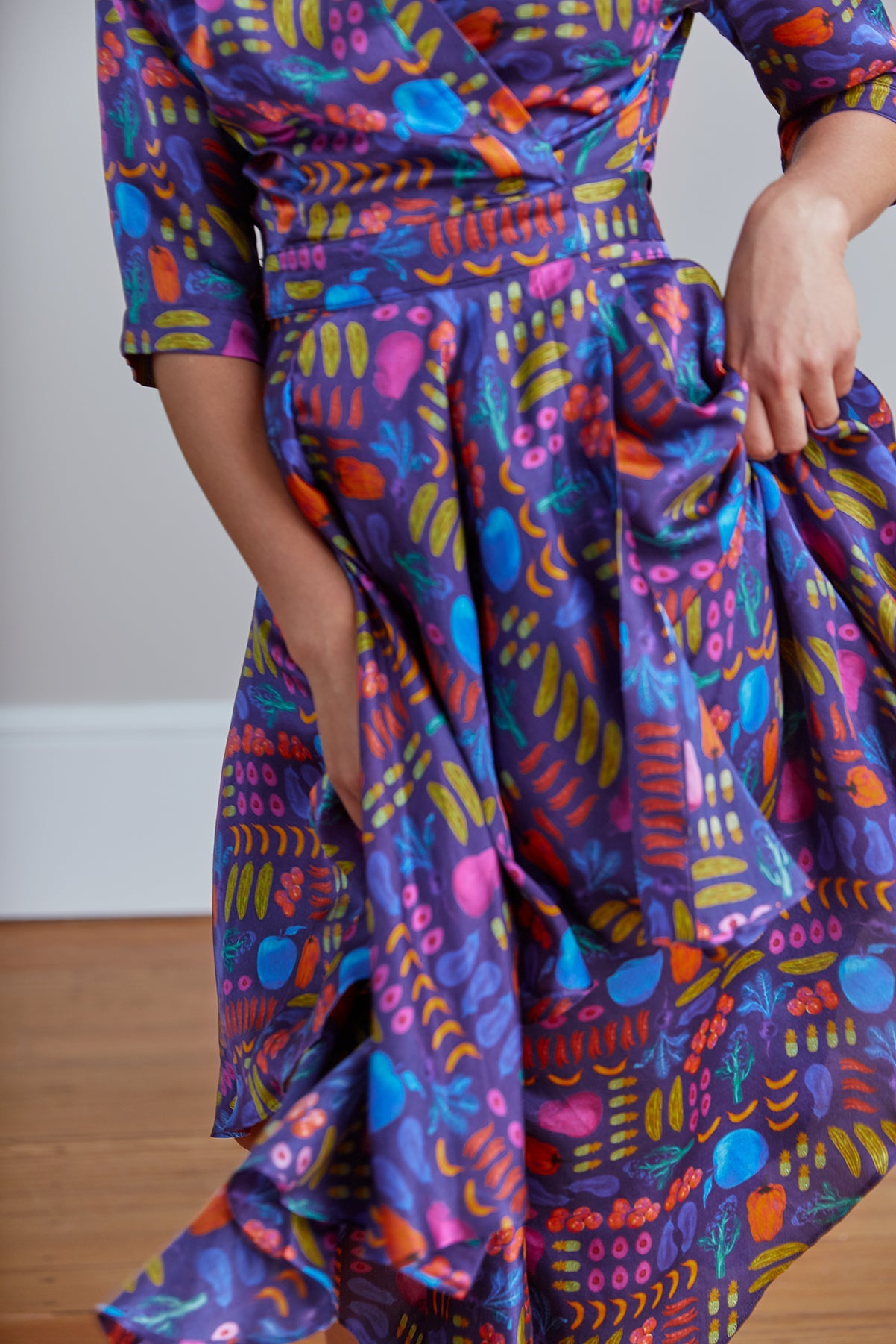 Airmiles Wrap Dress - SAMPLE