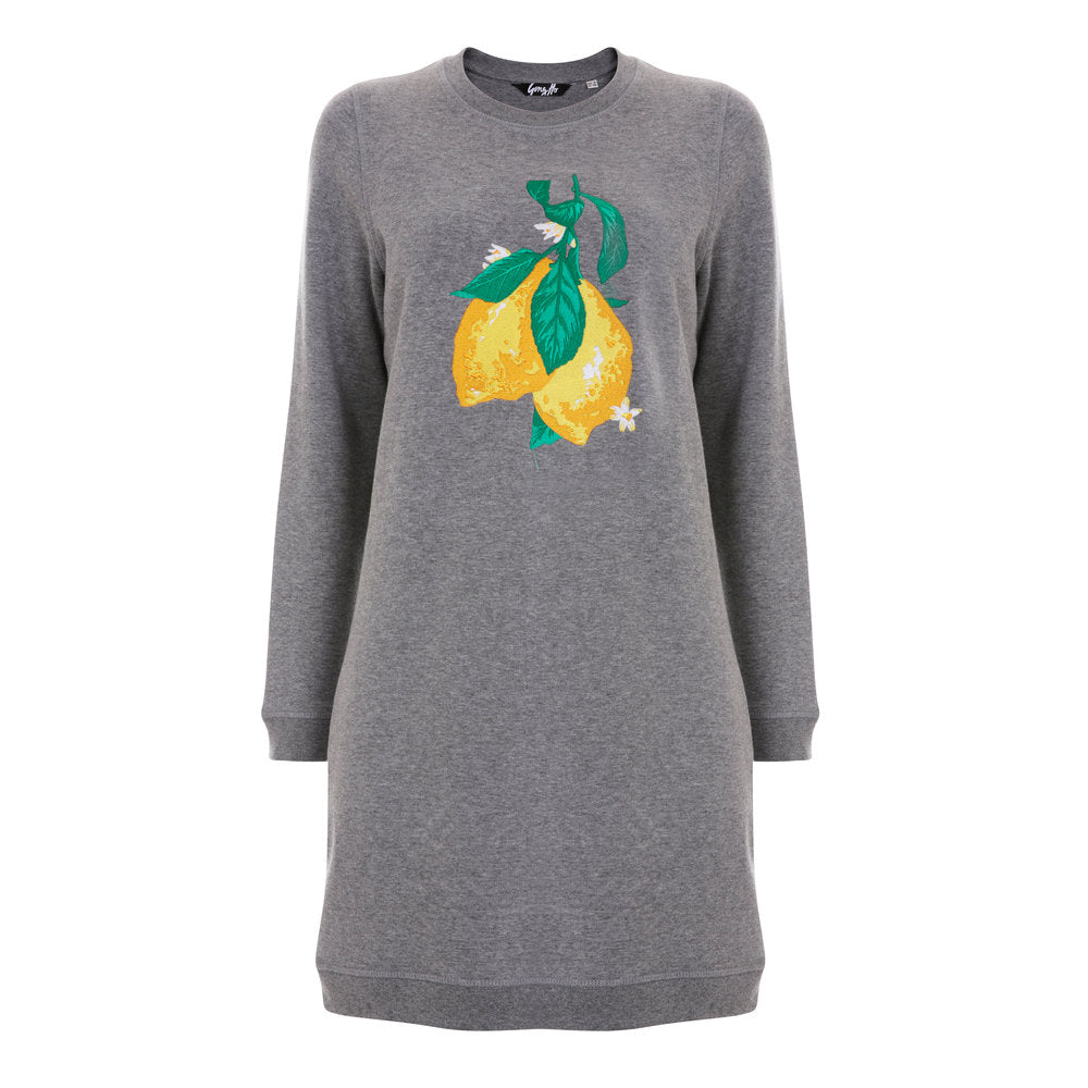 Lemon Sweatshirt Dress - SAMPLE
