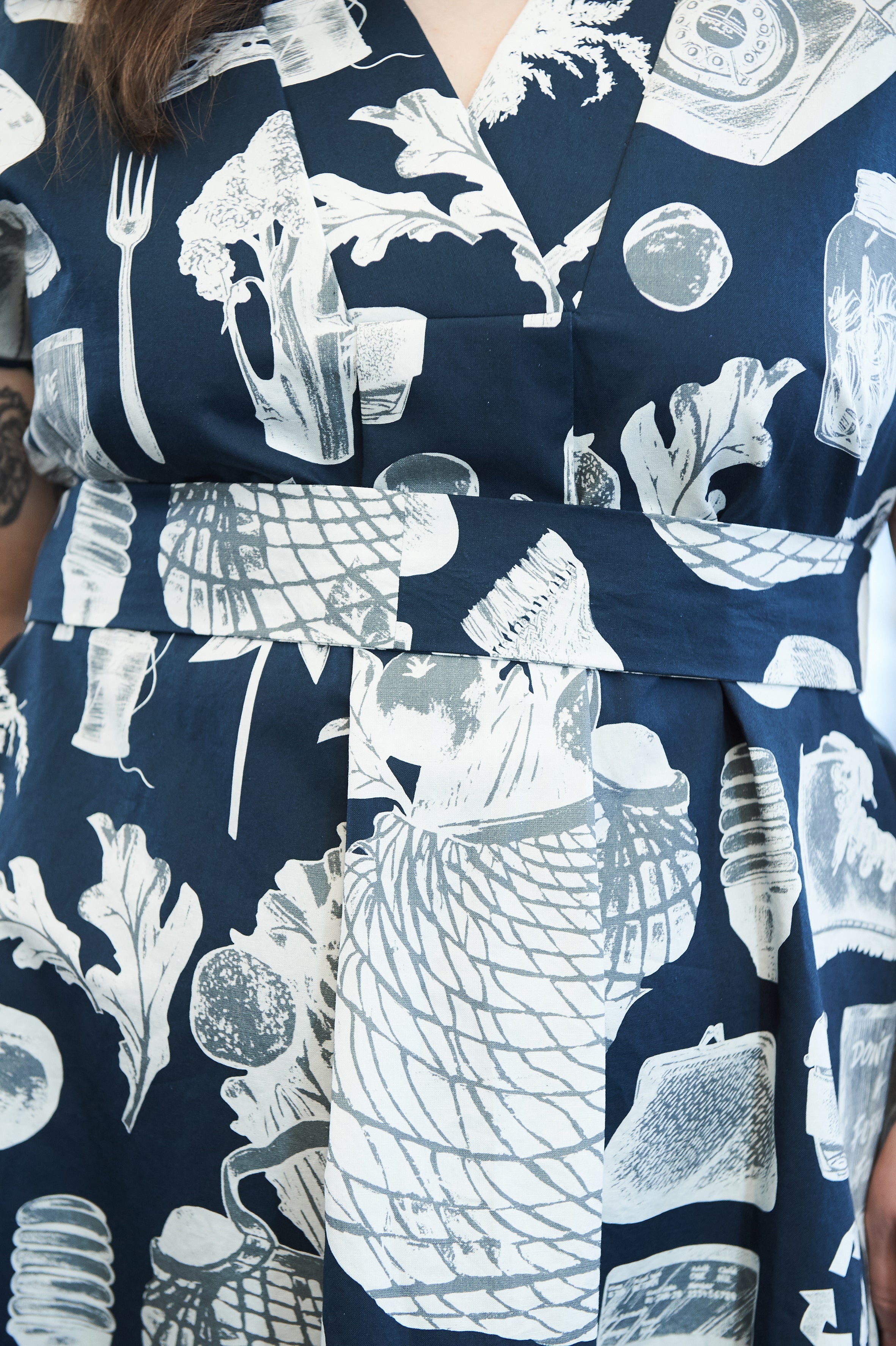 Light Blue Dress in Organic Cotton / Hemp - SAMPLE