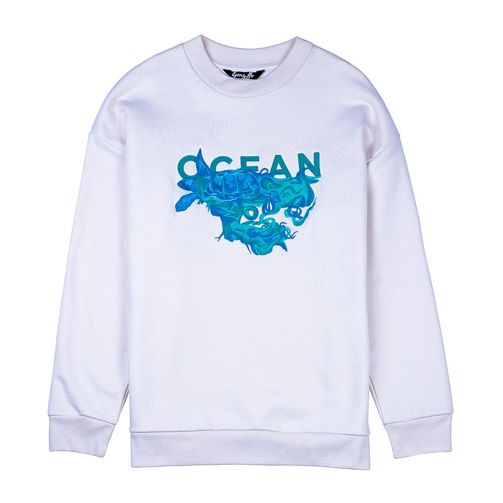 Ocean Embroidered Sweatshirt - SAMPLE