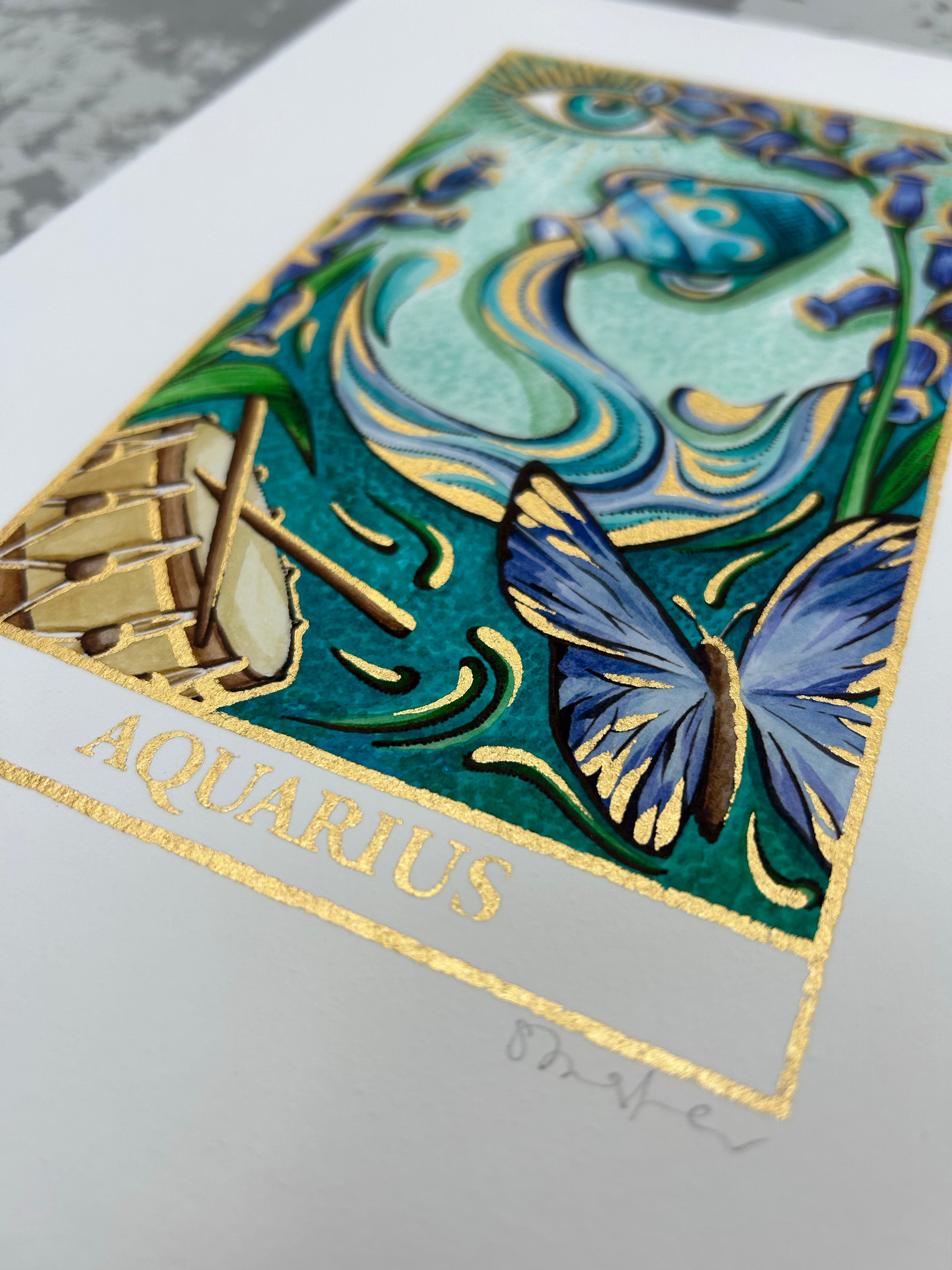 AQUARIUS Zodiac Tarot Artwork