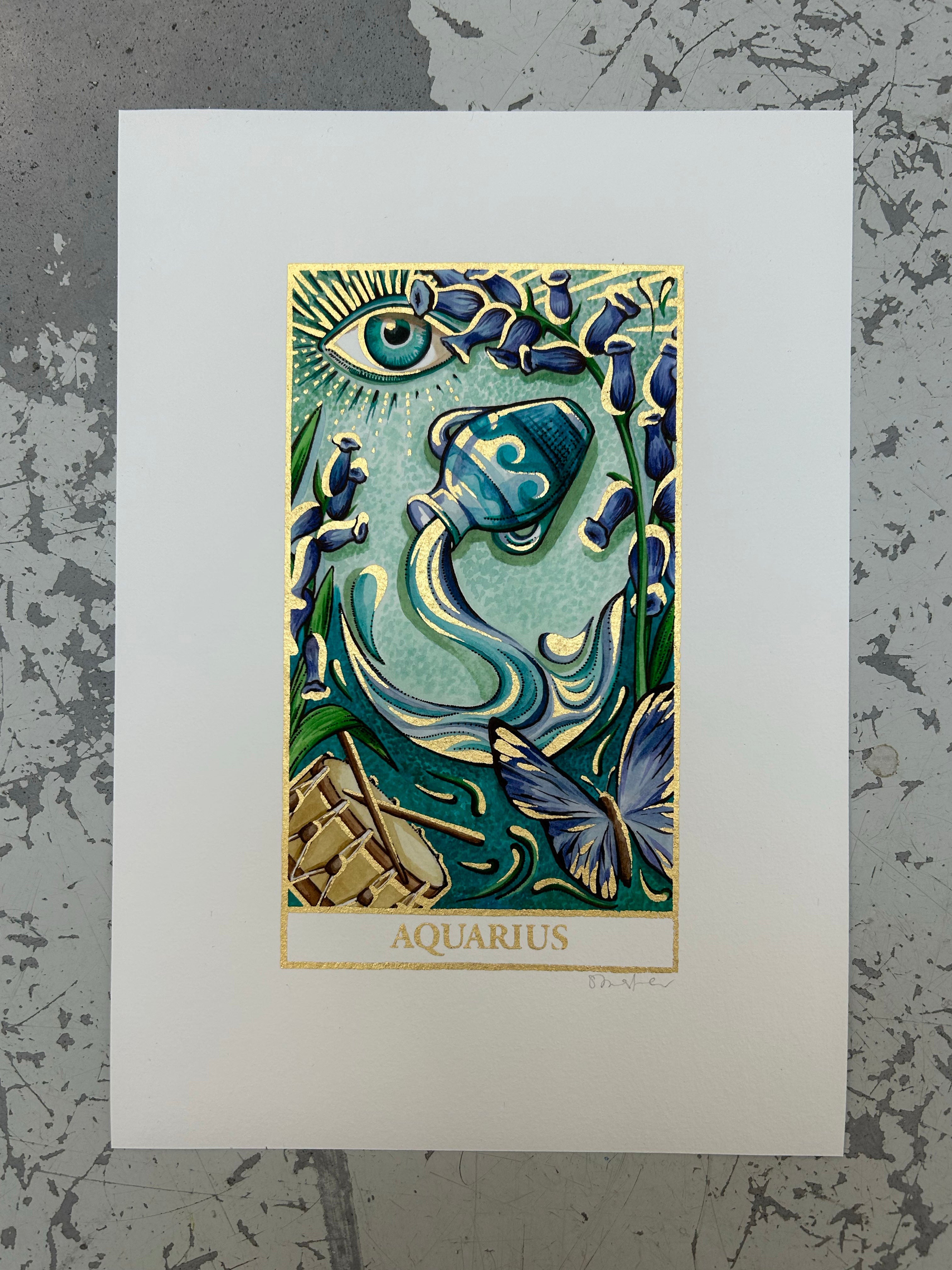 AQUARIUS Zodiac Tarot Artwork