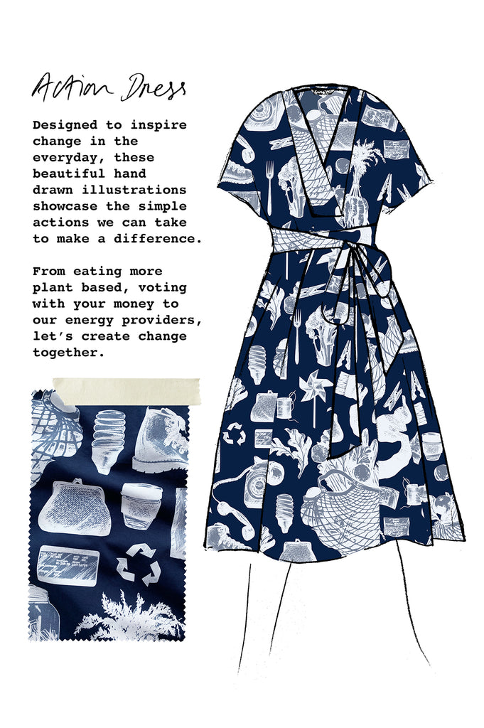 Bespoke Dress in Organic Cotton / Hemp