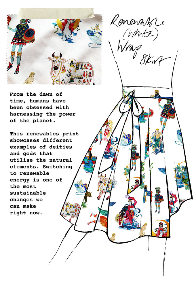 Bespoke Wrap Skirt in Organic Cotton / Hemp