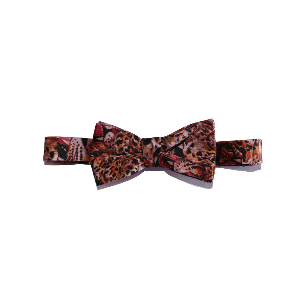 Leopard Bow Tie and Pocket Square Set